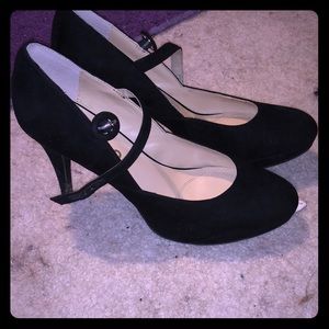 Black Mary Jane style heels by unisa